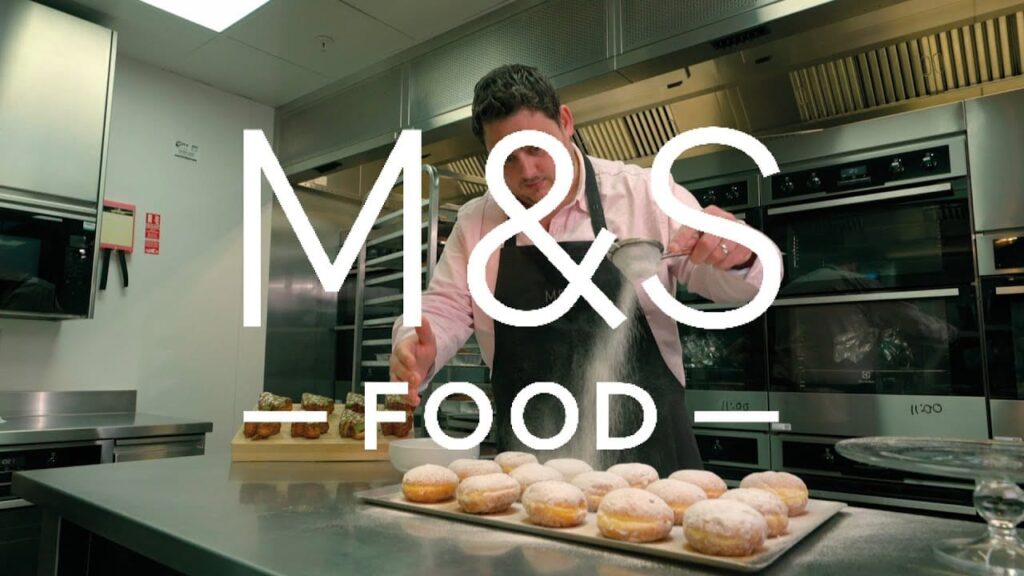 Inside M and S at Christmas production