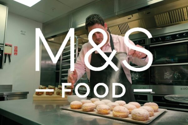 M&S Food baker preparing seasonal products in a commercial kitchen