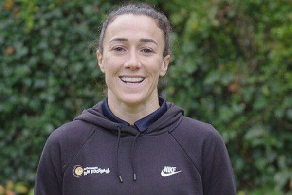 Lucy Bronze demonstrating football skills for McDonald’s Fun Football